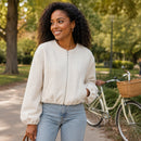 Jaqueta Bomber Feminina Cortada - lifestyle 3